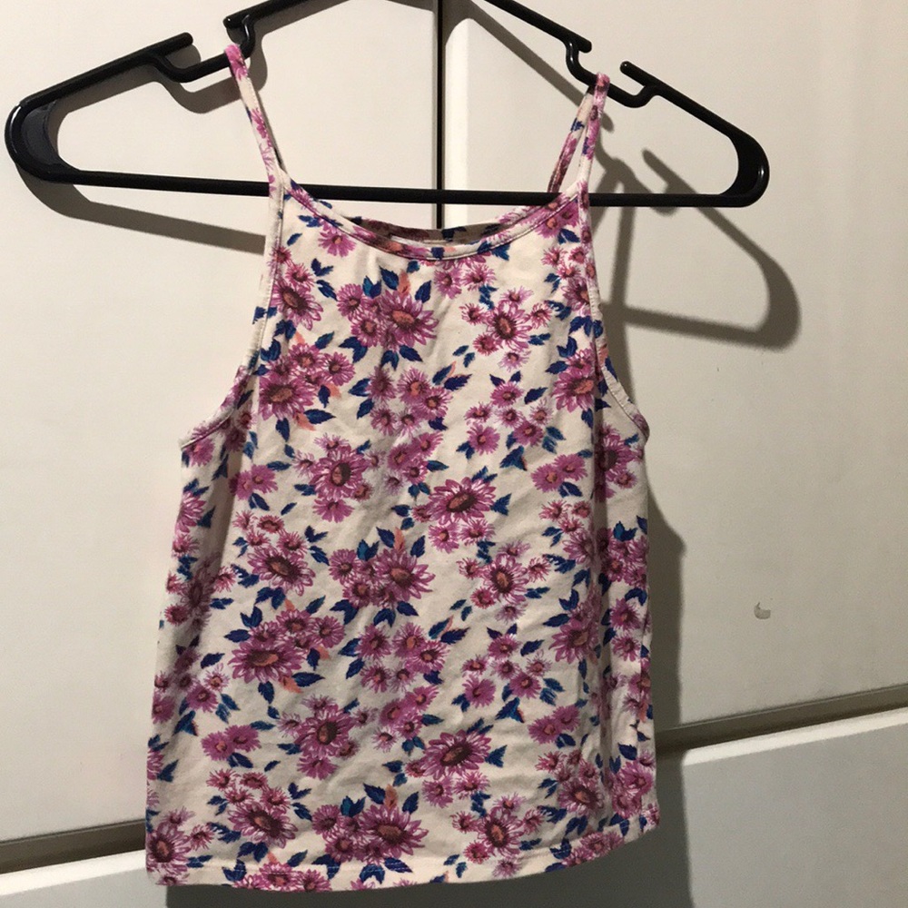 floral tank top/ halter top